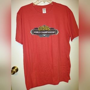 Gildan 2012 League Of Legends World Championship Map Gamer Red Cotton Te Shirt L